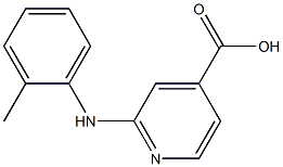 2-[(2-methylphenyl)amino]pyridine-4-carboxylic acid Struktur