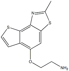 2-[(2-methylthieno[2,3-e][1,3]benzothiazol-5-yl)oxy]ethanamine 化学構造式