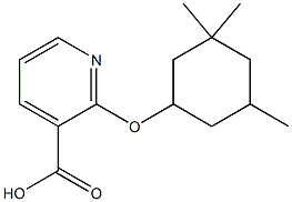 2-[(3,3,5-trimethylcyclohexyl)oxy]pyridine-3-carboxylic acid 结构式