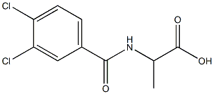2-[(3,4-dichlorobenzoyl)amino]propanoic acid 化学構造式