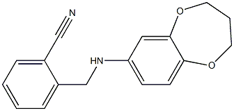 2-[(3,4-dihydro-2H-1,5-benzodioxepin-7-ylamino)methyl]benzonitrile Structure