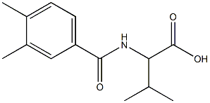 2-[(3,4-dimethylphenyl)formamido]-3-methylbutanoic acid 化学構造式