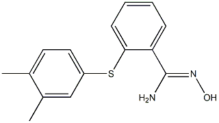2-[(3,4-dimethylphenyl)sulfanyl]-N'-hydroxybenzene-1-carboximidamide Struktur