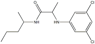 2-[(3,5-dichlorophenyl)amino]-N-(pentan-2-yl)propanamide Struktur
