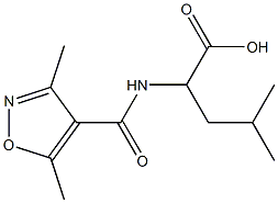 2-[(3,5-dimethyl-1,2-oxazol-4-yl)formamido]-4-methylpentanoic acid Structure