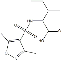 2-[(3,5-dimethyl-1,2-oxazole-4-)sulfonamido]-3-methylpentanoic acid|