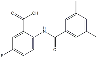 2-[(3,5-dimethylbenzene)amido]-5-fluorobenzoic acid
