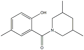 2-[(3,5-dimethylpiperidin-1-yl)carbonyl]-4-methylphenol 结构式