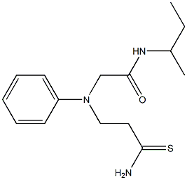  2-[(3-amino-3-thioxopropyl)(phenyl)amino]-N-(sec-butyl)acetamide