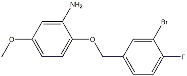 2-[(3-bromo-4-fluorophenyl)methoxy]-5-methoxyaniline 化学構造式