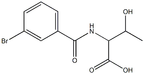 2-[(3-bromobenzoyl)amino]-3-hydroxybutanoic acid Struktur