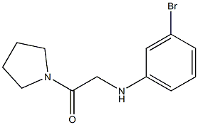 2-[(3-bromophenyl)amino]-1-(pyrrolidin-1-yl)ethan-1-one 化学構造式