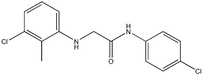 2-[(3-chloro-2-methylphenyl)amino]-N-(4-chlorophenyl)acetamide 结构式