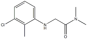 2-[(3-chloro-2-methylphenyl)amino]-N,N-dimethylacetamide 化学構造式