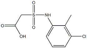 2-[(3-chloro-2-methylphenyl)sulfamoyl]acetic acid,,结构式
