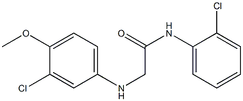 2-[(3-chloro-4-methoxyphenyl)amino]-N-(2-chlorophenyl)acetamide Structure