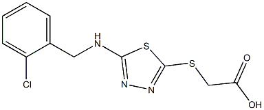  2-[(5-{[(2-chlorophenyl)methyl]amino}-1,3,4-thiadiazol-2-yl)sulfanyl]acetic acid