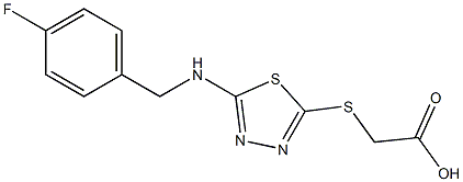 2-[(5-{[(4-fluorophenyl)methyl]amino}-1,3,4-thiadiazol-2-yl)sulfanyl]acetic acid Structure