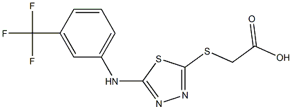  2-[(5-{[3-(trifluoromethyl)phenyl]amino}-1,3,4-thiadiazol-2-yl)sulfanyl]acetic acid