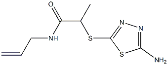 2-[(5-amino-1,3,4-thiadiazol-2-yl)sulfanyl]-N-(prop-2-en-1-yl)propanamide Structure