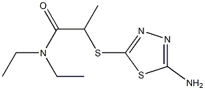  2-[(5-amino-1,3,4-thiadiazol-2-yl)sulfanyl]-N,N-diethylpropanamide