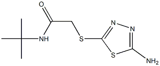 2-[(5-amino-1,3,4-thiadiazol-2-yl)sulfanyl]-N-tert-butylacetamide,,结构式