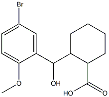 2-[(5-bromo-2-methoxyphenyl)(hydroxy)methyl]cyclohexane-1-carboxylic acid,,结构式
