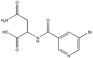 2-[(5-bromopyridin-3-yl)formamido]-3-carbamoylpropanoic acid Structure