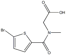 2-[(5-bromothiophen-2-yl)-N-methylformamido]acetic acid Structure
