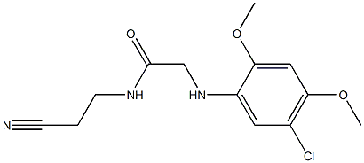 2-[(5-chloro-2,4-dimethoxyphenyl)amino]-N-(2-cyanoethyl)acetamide 结构式