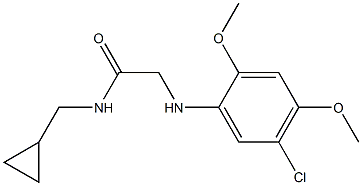 2-[(5-chloro-2,4-dimethoxyphenyl)amino]-N-(cyclopropylmethyl)acetamide 化学構造式