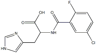 2-[(5-chloro-2-fluorophenyl)formamido]-3-(1H-imidazol-4-yl)propanoic acid 结构式