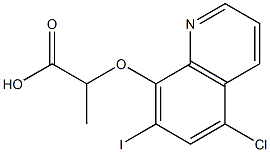2-[(5-chloro-7-iodoquinolin-8-yl)oxy]propanoic acid 结构式