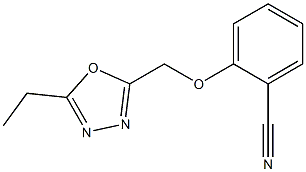 2-[(5-ethyl-1,3,4-oxadiazol-2-yl)methoxy]benzonitrile Structure