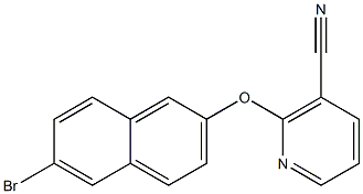 2-[(6-bromo-2-naphthyl)oxy]nicotinonitrile 化学構造式