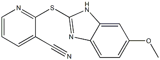 2-[(6-methoxy-1H-1,3-benzodiazol-2-yl)sulfanyl]pyridine-3-carbonitrile,,结构式