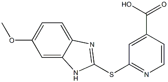 2-[(6-methoxy-1H-1,3-benzodiazol-2-yl)sulfanyl]pyridine-4-carboxylic acid Struktur