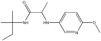 2-[(6-methoxypyridin-3-yl)amino]-N-(2-methylbutan-2-yl)propanamide,,结构式