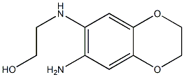 2-[(7-amino-2,3-dihydro-1,4-benzodioxin-6-yl)amino]ethan-1-ol 化学構造式