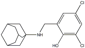 2-[(adamantan-1-ylamino)methyl]-4,6-dichlorophenol Structure