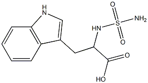 2-[(aminosulfonyl)amino]-3-(1H-indol-3-yl)propanoic acid 结构式