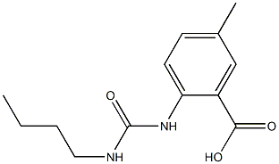2-[(butylcarbamoyl)amino]-5-methylbenzoic acid,,结构式