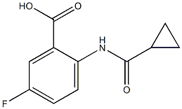 2-[(cyclopropylcarbonyl)amino]-5-fluorobenzoic acid Struktur