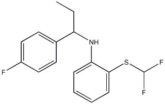 2-[(difluoromethyl)sulfanyl]-N-[1-(4-fluorophenyl)propyl]aniline 结构式