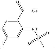 2-[(ethylsulfonyl)amino]-4-fluorobenzoic acid 化学構造式