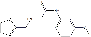 2-[(furan-2-ylmethyl)amino]-N-(3-methoxyphenyl)acetamide 结构式