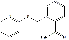 2-[(pyridin-2-ylsulfanyl)methyl]benzene-1-carboximidamide 结构式