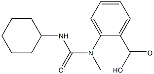 2-[[(cyclohexylamino)carbonyl](methyl)amino]benzoic acid 化学構造式