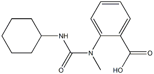 2-[[(cyclohexylamino)carbonyl](methyl)amino]benzoic acid,,结构式