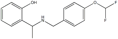 2-[1-({[4-(difluoromethoxy)phenyl]methyl}amino)ethyl]phenol 结构式